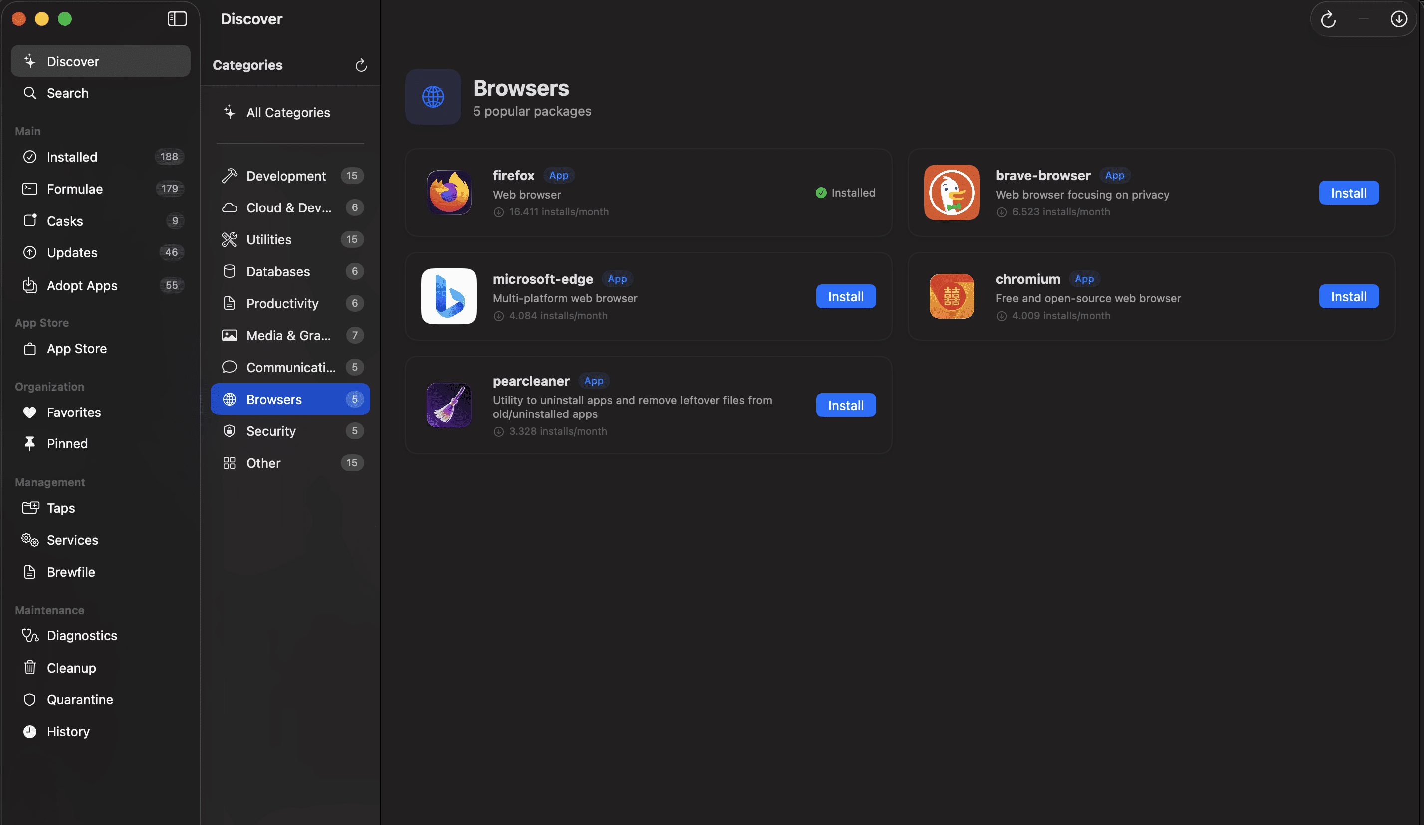 Taphouse - Homebrew GUI for macOS